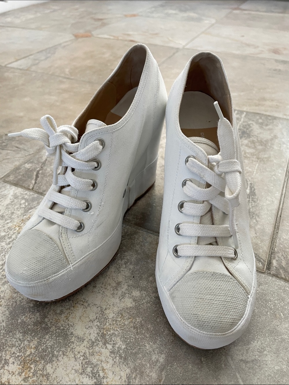 Dries Van Noten-White Sneaker Wedge- Sneakers EU37, US 6. US 6.5